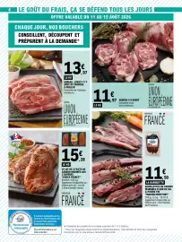 Catalogue E.Leclerc page 4: AGNEAU : GIGOT €13,97, AGNEAU 1/4 AVANT €11,97