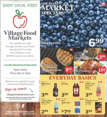 Village Food Markets (valid until 18-08)