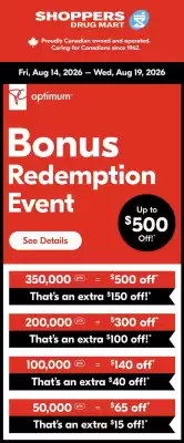 Shoppers Drug Mart (valid until 19-08)