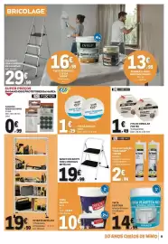Folheto E.Leclerc Página 9: Tinta maltex gold €10,99, Banco escadote metálico €19,99