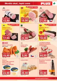 PLUS JIP leták Strana 3: Český salám €15,90, Chalupářská šunka nejvyšší jakosti €19,90