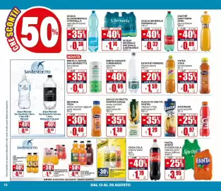 Volantino Il Gigante Pagina 10: Succoso San Benedetto €0,99, Coca Cola original taste/zero €1,79