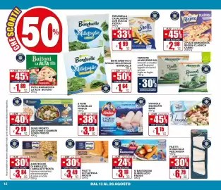 Volantino Il Gigante Pagina 12: 5 Fiori di Nasello Findus €3,99, Sugo pronto zucchine e gamberi Condi presto €2,99