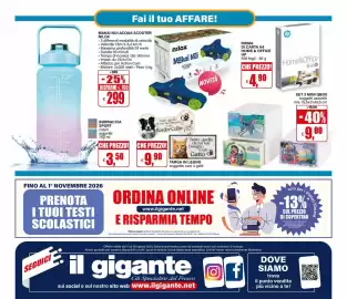 Volantino Il Gigante Pagina 28: Risima di carta A4 Home & Office HP €4,90, Targa in legno soggetto cani o gatti €9,90