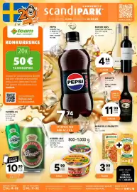 Scandinavian Park reklamblad Sida 1: Haribo mix €5,99, Mirácoli spaghetti €3,99
