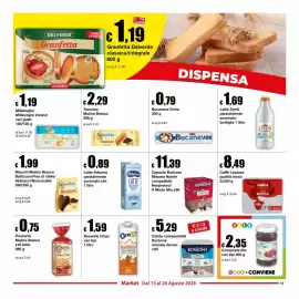 Volantino Sì con te Market Pagina 11: Capsule Borbone Miscela Nobile €11,39, Latte Arborea parzialmente scremato uht €0,89
