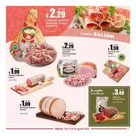 Volantino Sì con te Market Pagina 7: Carpaccio di bresaola Ibis €3,49, Prosciutto stagionato Geminiani €2,00