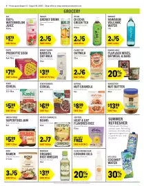 New Seasons Market weekly ad week 33 Page 6: Planet oat oatmilk €6,00, Kodiak cakes flapjack mixes, oatmeal & bars