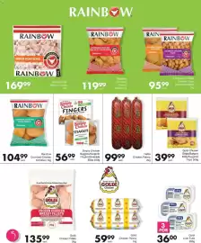 Save catalogue Page 15: Goldi Chicken Strips/Burgers €39,99, Simply Chicken Fingers/Steaklets €56,99