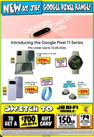 JB Hi-Fi catalogue Page 10: Google Pixel 11 €1.499,00, Google Buds Pro 2 Olive €379,00