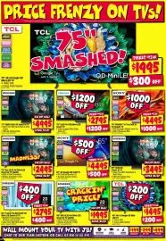 JB Hi-Fi catalogue Page 14: Sony 65" 4K Google QD OLED TV €4.495,00, Samsung 65" OLED 4K Smart AI TV €3.495,00
