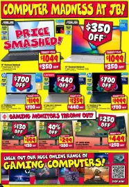 JB Hi-Fi catalogue Page 4: Hp 14" OmniBook 5 Flip 2-in-1 Notebook €1.199,00, Lenovo 14" Yoga Slim 7 Notebook €1.354,00