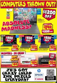 JB Hi-Fi catalogue Page 5: ASUS 16" V16 Gaming Notebook €1.919,00, Lenovo 15.3" Legion 5 Gaming Notebook €2.499,00