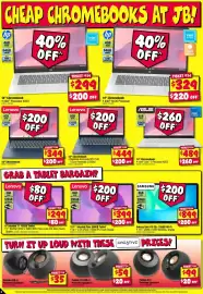 JB Hi-Fi catalogue Page 6: Lenovo 11" Ideatab 11 125GB Tablet €249,00, ASUS 14" Chromebook €484,00