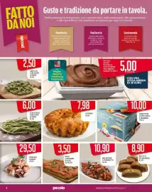 Volantino Supermercati Piccolo Pagina 6: Melanzane a funghetto €10,90, Tortano €7,98