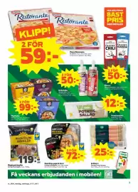 Stora Coop reklamblad vecka 34 Sida 3: Majskycklingfilé €119,00, Pizza Ristorante €59,00