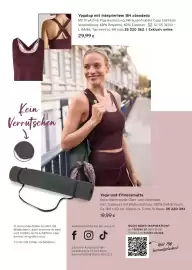 Tchibo Eduscho Flugblatt Seite 24: Yogatop mit integriertem BH bonded €29,99, Yoga-und-Fitnessmatte €19,99