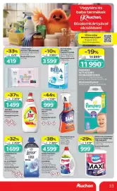 Auchan akciós újság hét 33 Oldal 33: FUNNY BABY NEDVES TÖRLŐKENDŐ €419,00, Pampers Active Baby Nadrágpelenka €11.990,00