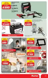 Auchan akciós újság hét 33 Oldal 41: Akkumulátor töltő €4.999,00, OSRAM KÖRTE LED FÉNYFORRÁS €949,00