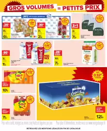 Catalogue Carrefour page 5: CARREFOUR EXTRA Pur jus d'orange €6,64, CARREFOUR CLASSIC Sirop €2,44