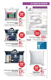 Catalogue Hyper U page 41: U Maison OREILLER MOELLEUX 60X60CM €11,90, COLAS NORMAND OREILLER MODULO SAISONS €17,43