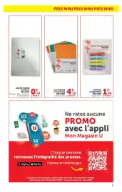 Catalogue Super U page 5: CAHIER PIQUÉRE €0,79, CHEMISES À ÉLASTIQUE €4,19