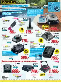 Zgonc Flugblatt Seite 22: Poolroboter Luna €1.199,00, Poolroboter GO X €749,00