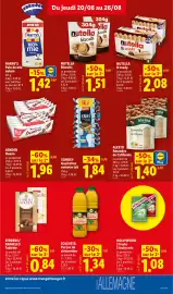 Catalogue Lidl semaine 34 page 15: SONDEY Gaufrettes noisette lait €1,84, Alesto Amandes décortiquées €1,40