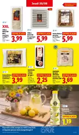 Catalogue Lidl semaine 34 page 23: GRILL-MEISTER 10 saucisses à griller €5,99, MILBONA Chèvre enrobé de lard €2,25