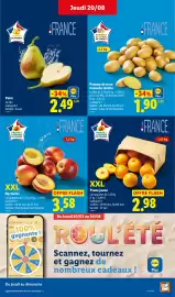 Catalogue Lidl semaine 34 page 3: Prune jaune €2,98, Fruits & Legumes de France Nectarine €3,58