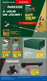 Catalogue Lidl semaine 34 page 35: LIVARNO HOME Housse pour mobilier de jardin €6,99, PARKSIDE Lunettes de protection €3,49