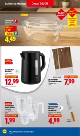 Catalogue Lidl semaine 34 page 42: SILVERCREST Couteau Santoku €4,99, SILVERCREST Verres doseurs €1,99