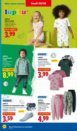 Catalogue Lidl semaine 34 page 44: LUPILU Socquettes ou chaussettes enfant €3,59, LUPILU Veste de pluie enfant €8,99