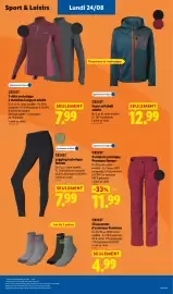 Catalogue Lidl semaine 34 page 49: CRIVIT T-shirt technique à manches longues adulte €7,99