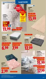 Catalogue Lidl semaine 34 page 51: LIVARNO Drap-housse en jersey €6,99, LIVARNO Couvre-lit €12,89