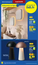 Catalogue Lidl semaine 34 page 6: LIVARNO Lampe de bureau LED sans fil €6,99, LIVARNO Applique murale à LED sans fil €11,99