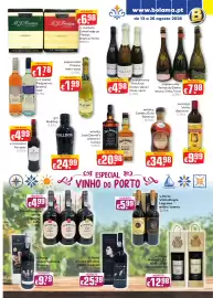 Folheto Bolama Página 9: Espumante terras do demo bruto/tinto/rosé €7,98, Fita azul espumante bruto/doce/meio-seco €4,98