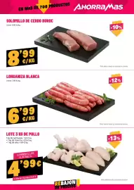 Folleto AhorraMas semana 33 Página 9: Longaniza blanca €6,99, Pollo €14,97