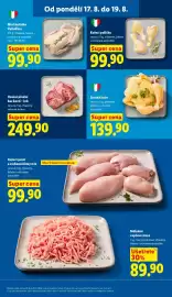 Lidl leták Strana 19: Kuřecí paličky €99,90, Hovězí přední bez kosti – krk €249,90