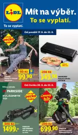 Lidl leták týden 34 Strana 1: Silvercrest Vakuová svářečka fólií 130 W €349,90, ESMARA Kalhoty se širokými nohavicemi €99,90