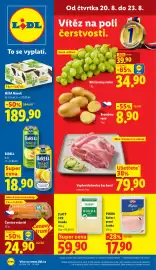 Lidl leták Strana 1: Míša nanuk €189,90, Vepřová krkovice bez kosti €79,90