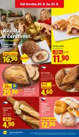 Lidl leták Strana 14: Rustikální chléb z kamenné pece €29,90, Plundrový rohlíček s tvarohovou/meruňkovou náplní €12,90