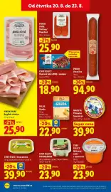 Lidl leták Strana 20: Pilos GOUDA €22,90, Pikok Pure Anglická Slanina €25,90