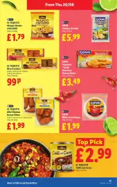 Lidl leaflet week 34 Page 13: Goya tamales de elote €5,99, El Tequito mango chunks with chilli €1,79