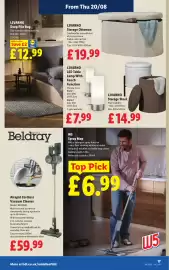 Lidl leaflet week 34 Page 21: Livarno storage stool €14,99, Livarno led table lamp with touch function €7,99