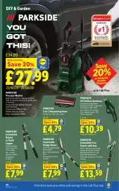 Lidl leaflet week 34 Page 26: Parkside extendable bypass or anvil lopper €7,99, Parkside 2-in-1 Sharpening Stone €4,79