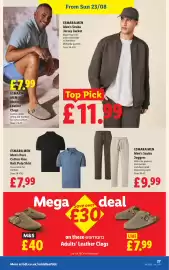 Lidl leaflet week 34 Page 31: Esmara Men Men's Scuba Joggers €9,99, Esmara Men Men's Pure Cotton Fine Knit Polo Shirt €7,99