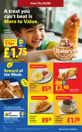 Lidl leaflet week 34 Page 4: Pistachio Brioche Croissant €0,89, Cheese Twist €2,40