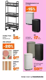 Kwantum folder Pagina 13: Afvalbak €59,50, Trolley Yves €35,00