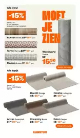 Kwantum folder Pagina 18: Tapijt Elscott €36,55, Woodward €15,30